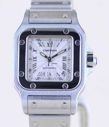  Cartier Santos Galbée De Cartier Galbée Stahl silver roman dial Klassik Automatik Lady B+P 
