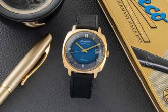 Thumbnail von Glashütte Original Spezimatic Messing vergoldet Automatik Herrenuhr Vintage Klassiker