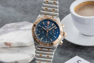 Thumbnail von Breitling Chronomat 42 B01 Stahl / Gold Automatik Ref. UB0134 B&P