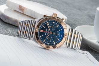 Thumbnail von Breitling Chronomat 42 B01 Stahl / Gold Automatik Ref. UB0134 B&P