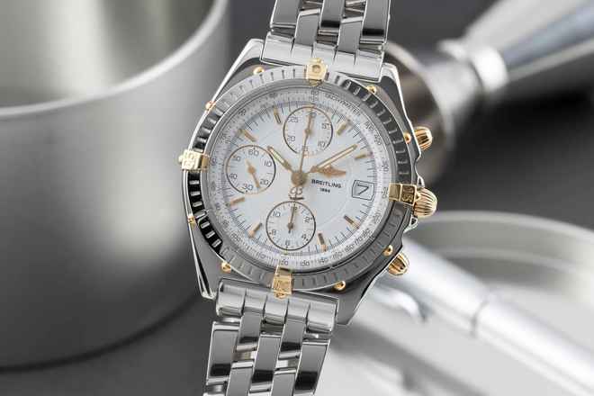  Breitling Chronomat Chronograph Stahl / Gold Automatik Herrenuhr Ref. B13050.1 