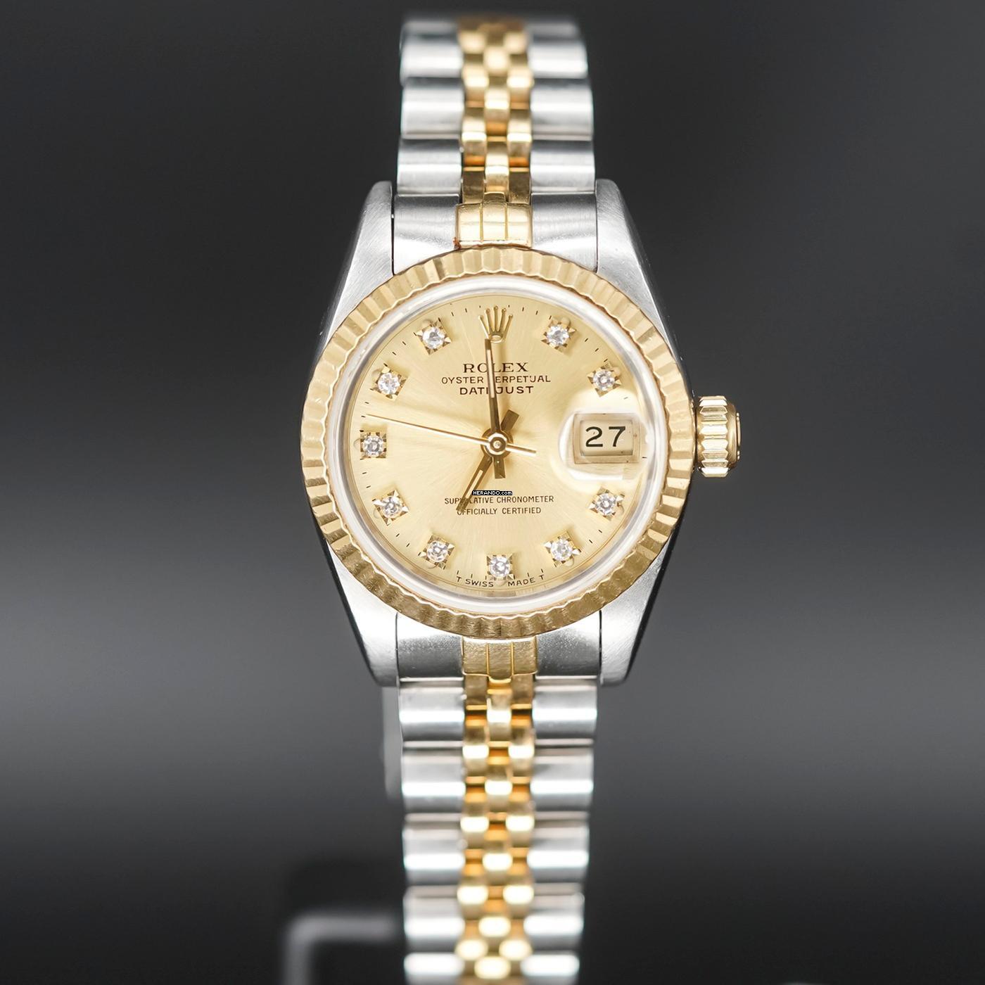 Thumbnail von Rolex Lady-Datejust FULLSET 26mm Stahl/Gold