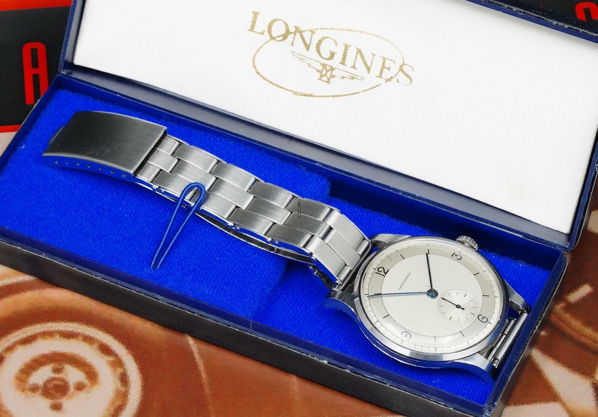 Thumbnail von Longines Oversize Calatatrava with Rare SECTOR Dial Vintage Box and Extract