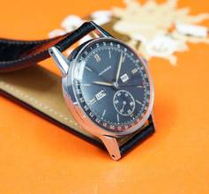 Thumbnail von Movado Triple Date Calendar Rare Vintage Tropical Black Dial