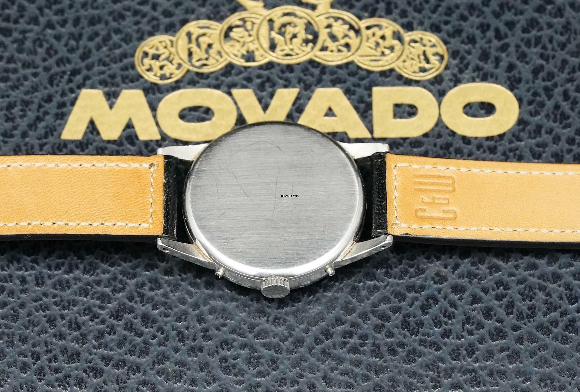 Thumbnail von Movado Triple Date Calendar Rare Vintage Tropical Black Dial