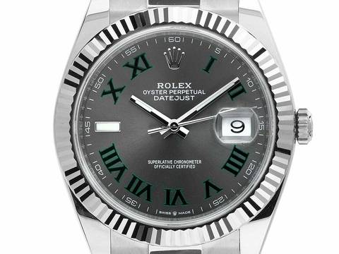  Rolex Datejust 41 Wimbledon Ref.126334 2022 Full Set wie Neu Datejust Wimbledon Stahl 18kt Weißgold 