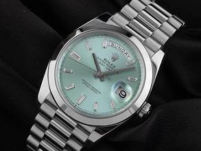 Thumbnail von Rolex Day-Date 40 950 Platin Diamanten Ref.228206 2021 Full Set wie Neu Day-Date 950 Platin 259g Diamanten