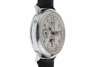 Thumbnail von Philippe du Bois & Fils Le Chronograph 1910 2006 Full Set sehr gut Vintage Le Chronograph 1910 Vollkalender Mondphase 925 Sterlingsilber