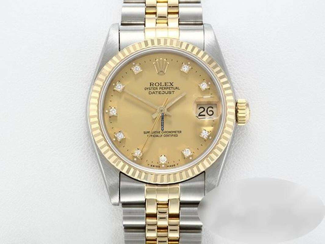 Rolex Datejust 31 31mm 68273 Stahl Gelbgold 750 Diamanten Automatik Stainless Steel 18kt Yellow Gold Jubilé-band Chronometer Oyster 