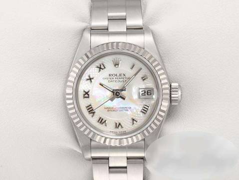  Rolex Lady-Datejust Edelstahl Weissgold 750 1998 Perlmutt Automatik Stahl Stainless Steel 18kt White Gold Oyster-band Chronometer 