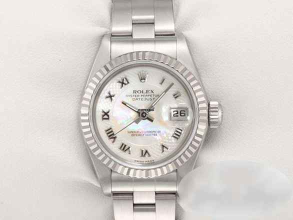  Rolex Lady-Datejust Edelstahl Weissgold 750 1998 Perlmutt Automatik Stahl Stainless Steel 18kt White Gold Oyster-band Chronometer 