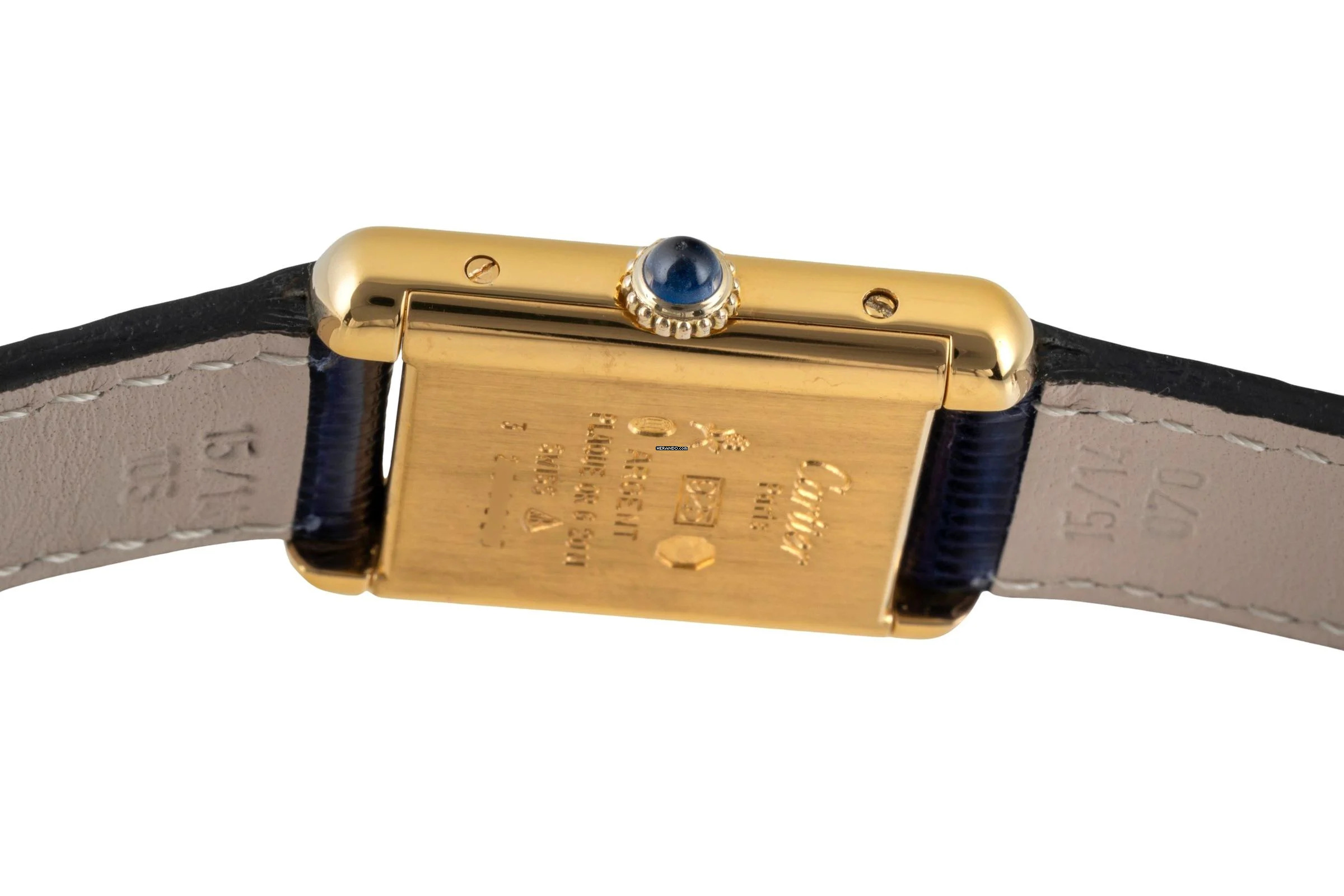 Thumbnail von Cartier Tank Vermeil PM Vermeil Trinity 925 Silber small Damenuhr Ref. 3 Klassiker