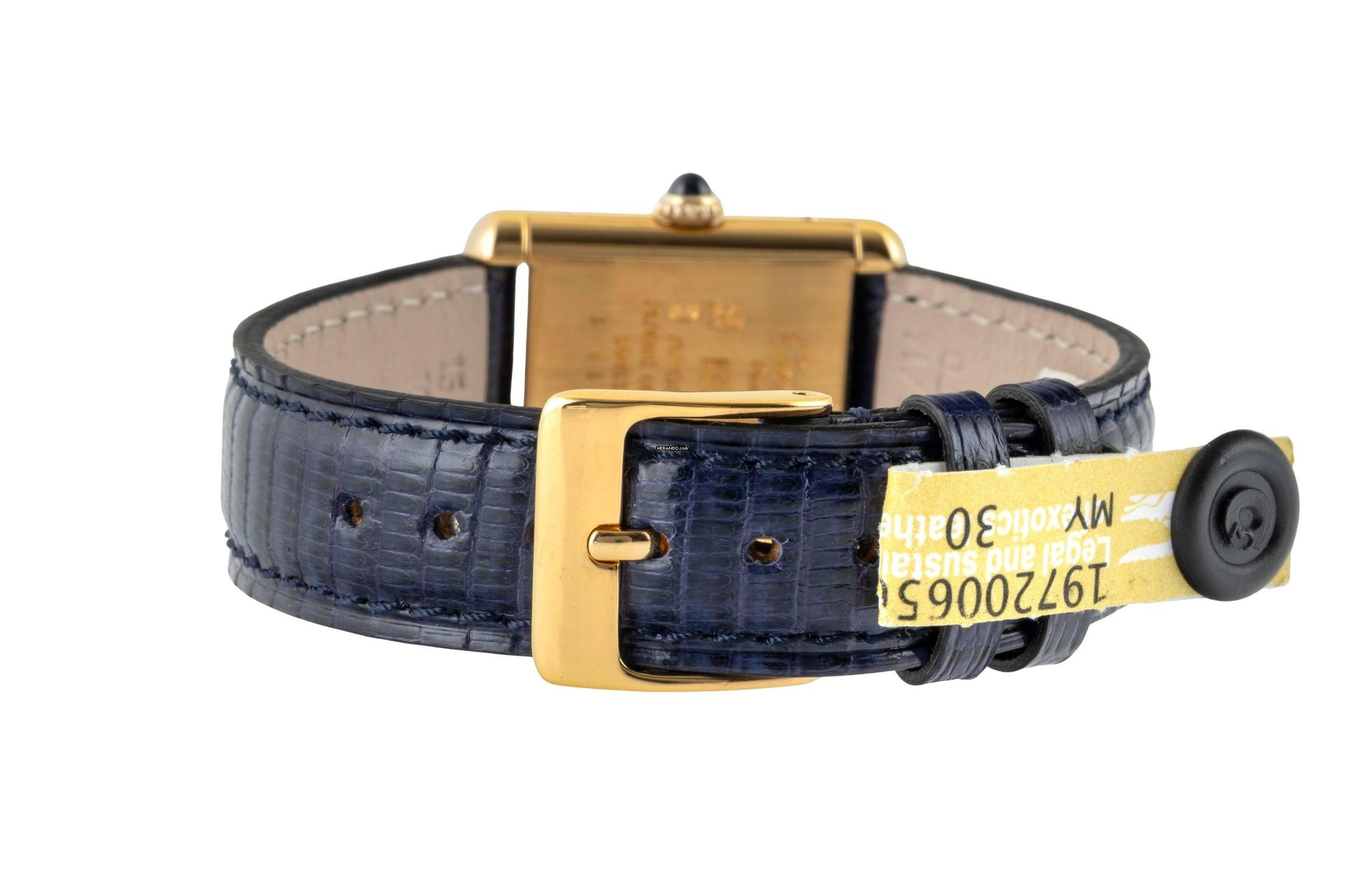 Thumbnail von Cartier Tank Vermeil PM Vermeil Trinity 925 Silber small Damenuhr Ref. 3 Klassiker