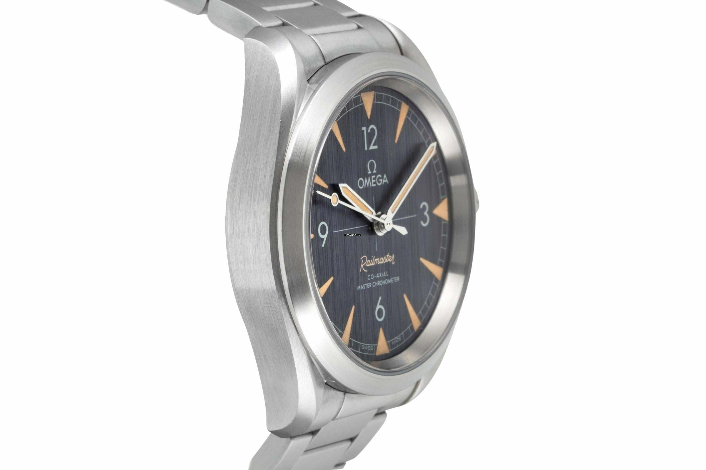 Thumbnail von Omega Seamaster Railmaster Stahl Automatik Herrenuhr Ref. 220.10.40.20.01.001 Papiere 2023