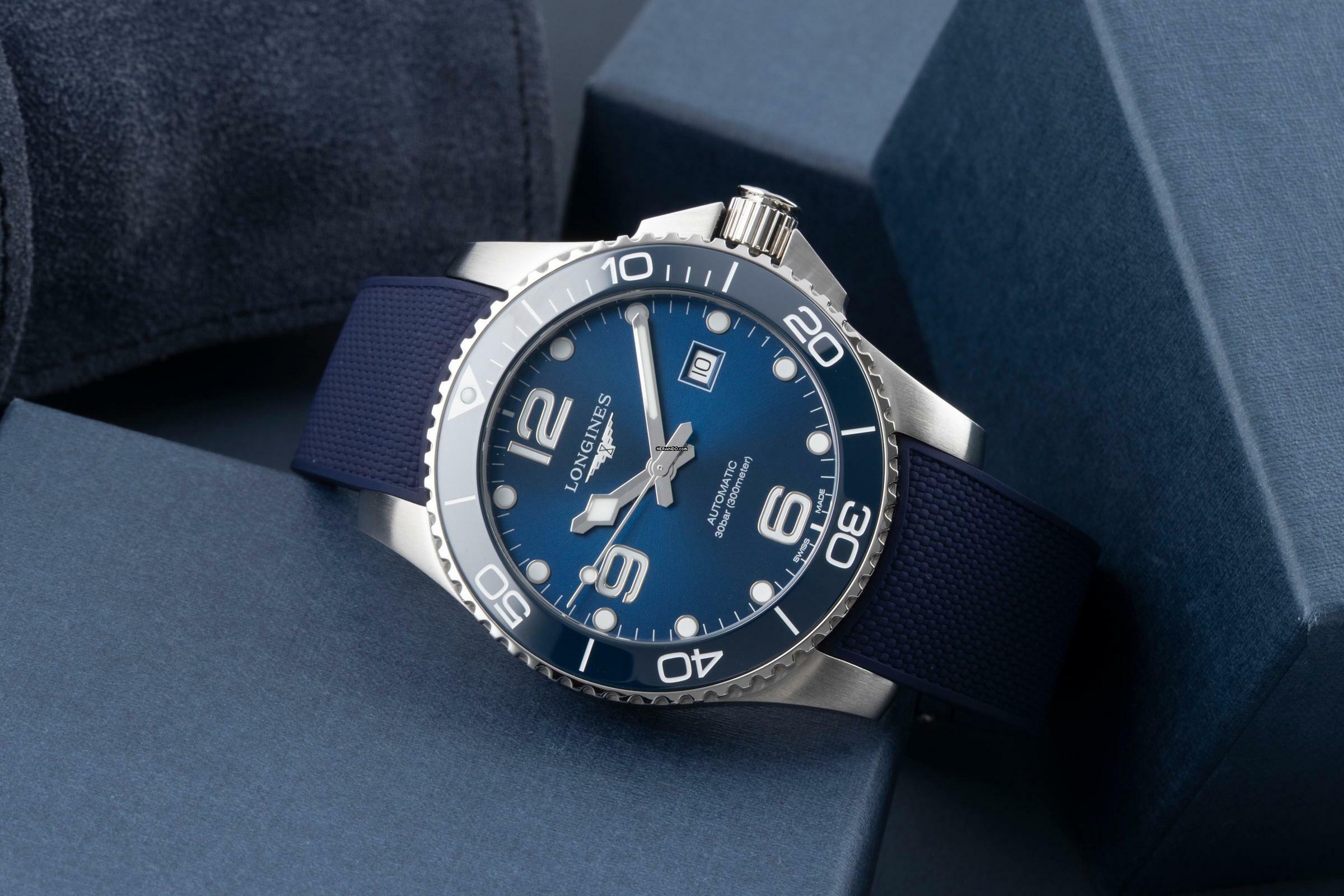 Thumbnail von Longines HydroConquest Hydro Conquest Stahl Automatik Herrenuhr Ref. L3.782.4.96.9 B&P 2024