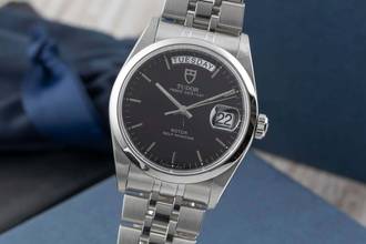 Thumbnail von Tudor Prince Date Day Black Dial Edelstahl Automatik Ref. 76200 Papiere 2013