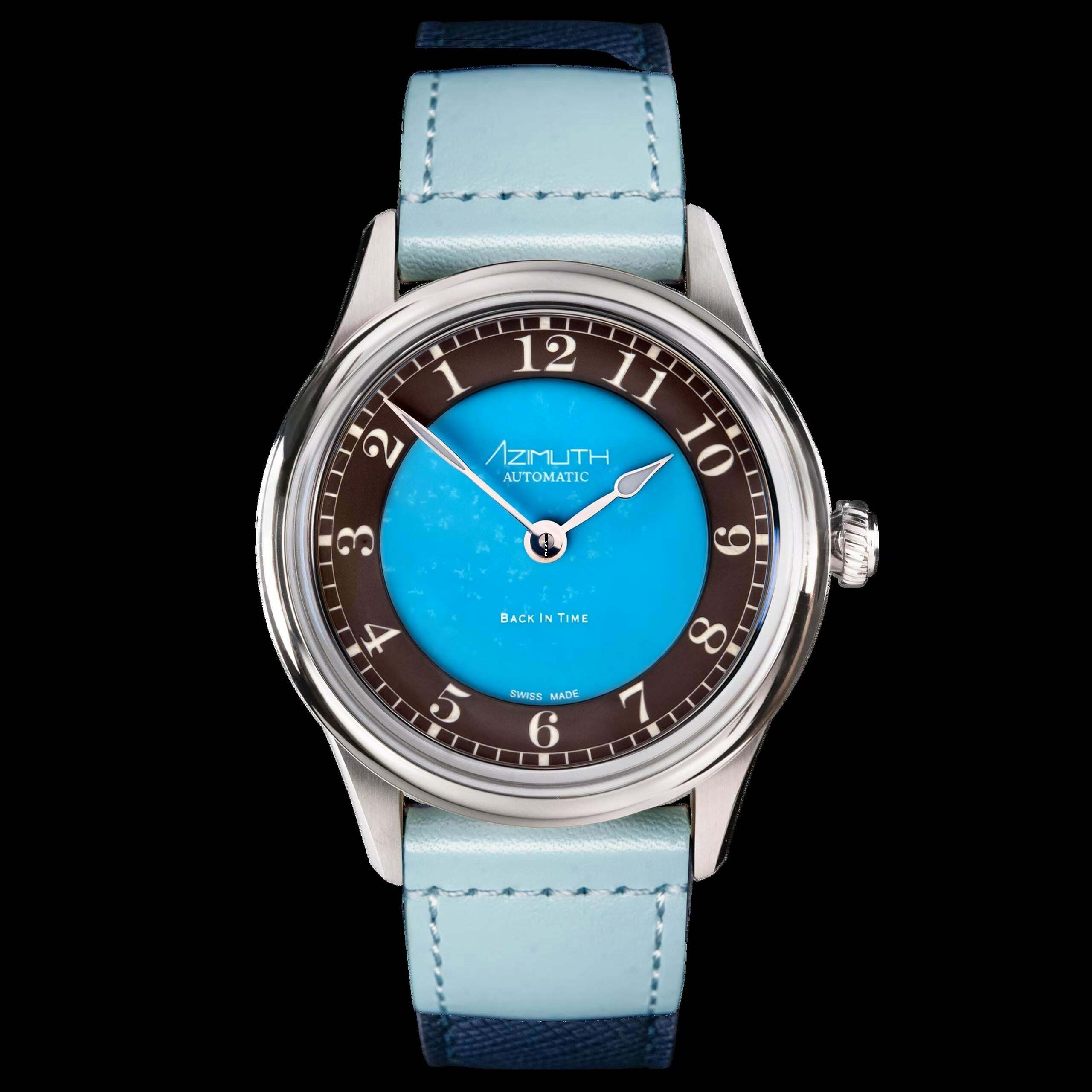 Azimuth BACK-IN-TIME SERIES 2 - TURQUOISE STONE DIAL 2-HAND