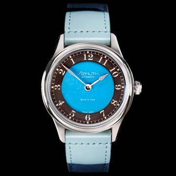  Azimuth BACK-IN-TIME SERIES 2 - TURQUOISE STONE DIAL 2-HAND 