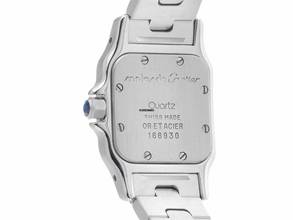 Thumbnail von Cartier Santos Galbée Lady PM kleines Modell Ref.166930 1990 Full Set sehr gut Vintage Santos Galbee Lady PM kleines Modell