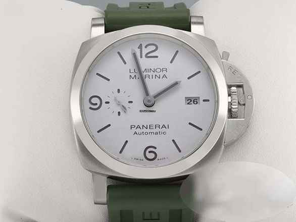  Panerai Luminor Marina Automatic 44mm Pam01314 2021 Edelstahl Automatik Stahl Steel White Dial 