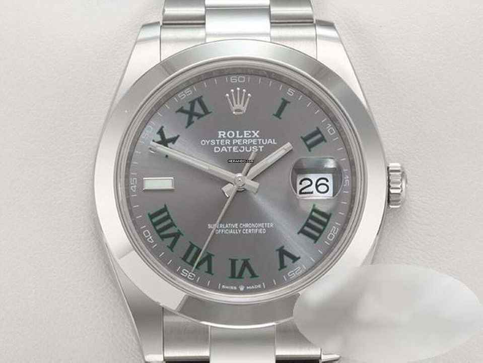  Rolex Datejust 41 41mm 126300 2025 Wimbledon Edelstahl Automatik Stahl Stainless Steel Oyster-band Chronometer 