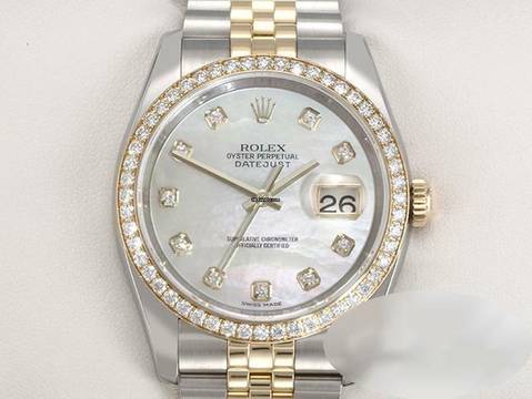  Rolex Datejust 36 36mm 116243 2011 Lc100 Stahl Gelbgold 750 Perlmutt Diamanten Stainless Steel 18kt Yellow Gold Jubilé-band Chronometer Oyster 