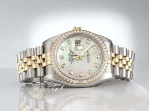 Thumbnail von Rolex Datejust 36 36mm 116243 2011 Lc100 Stahl Gelbgold 750 Perlmutt Diamanten Stainless Steel 18kt Yellow Gold Jubilé-band Chronometer Oyster