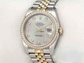 Thumbnail von Rolex Datejust 36 36mm 116243 2011 Lc100 Stahl Gelbgold 750 Perlmutt Diamanten Stainless Steel 18kt Yellow Gold Jubilé-band Chronometer Oyster