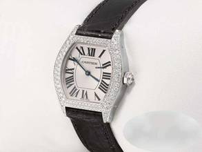 Thumbnail von Cartier Tortue Kleines Modell Weissgold 750 Diamanten Wa504931 Handaufzug 18kt White Gold