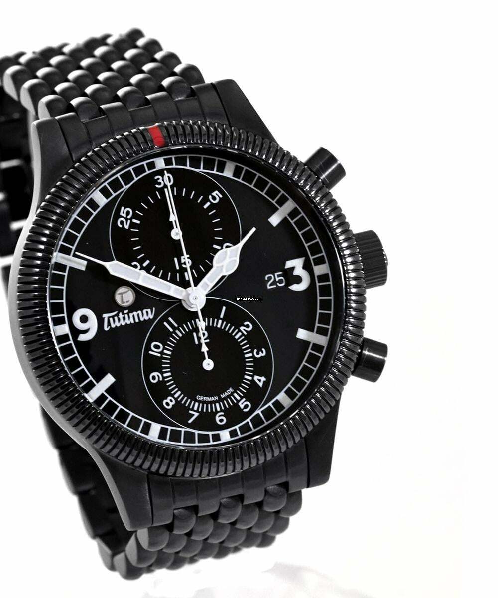  Tutima Grand Classic Black Chronograph Ref. 781-32 