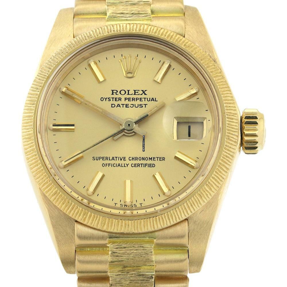 Rolex Lady-Datejust Bark Finish Fullset Ref.6927 BJ.1982