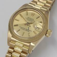 Thumbnail von Rolex Lady-Datejust Bark Finish Fullset Ref.6927 BJ.1982