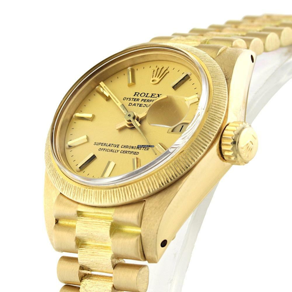 Thumbnail von Rolex Lady-Datejust Bark Finish Fullset Ref.6927 BJ.1982