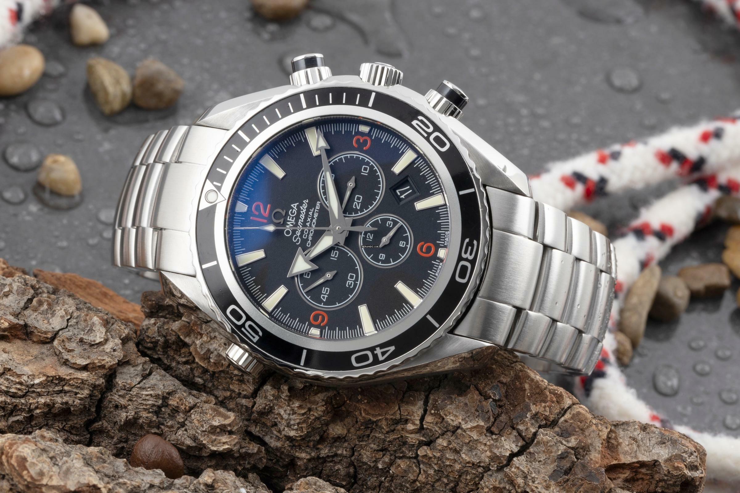 Thumbnail von Omega Seamaster Planet Ocean Chronograph 600M Chronograph Automatik Ref. 2910.51.82 B&P 2010