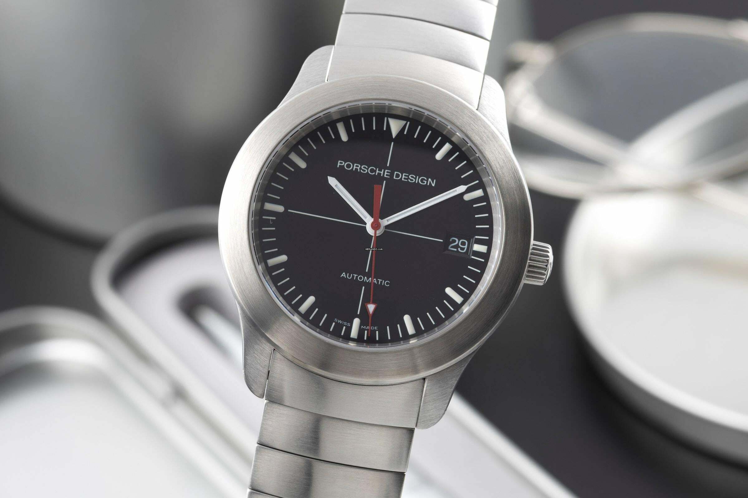 Thumbnail von Porsche Design by Eterna Edelstahl Automatik Herrenuhr Ref. 6602.41 B&P 2004