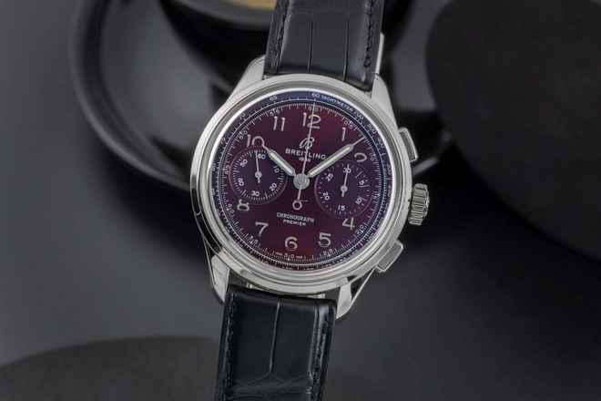  Breitling Premier Chronograph Stahl Handaufzug Ref. AB0930D41K1P1 Limited 