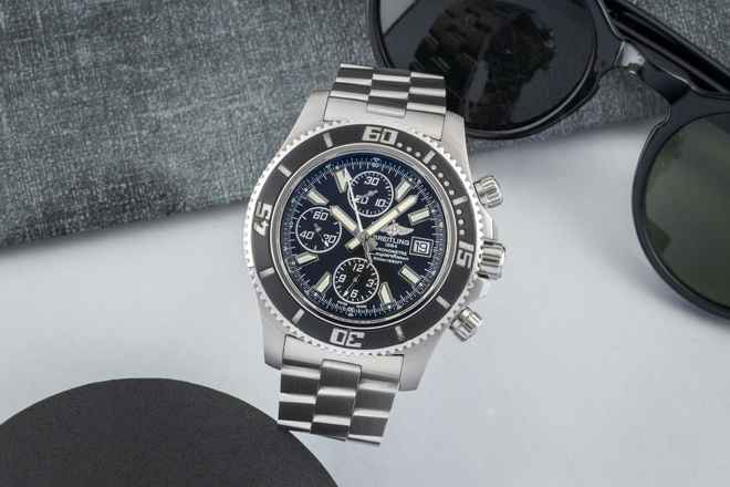  Breitling Superocean Chronograph II Automatik Edelstahl Herrenuhr Ref. A13341 