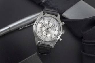 Thumbnail von IWC Fliegeruhr Spitfire Chronograph Schaffhausen Fliegeruhr Chronograph Automatik Stahl IW371702 VP 8300  B&P