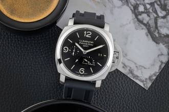 Thumbnail von Panerai Luminor 1950 3 Days GMT Power Reserve Automatic Edelstahl Herrenuhr Ref PAM00321 Papiere 2016