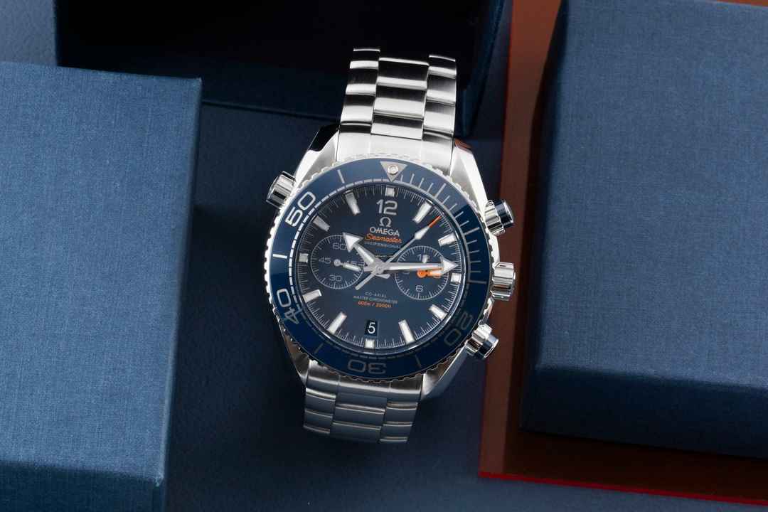  Omega Seamaster Planet Ocean Chronograph 600M Co-Axial Ref. 215.30.46.51.03.001 B&P 