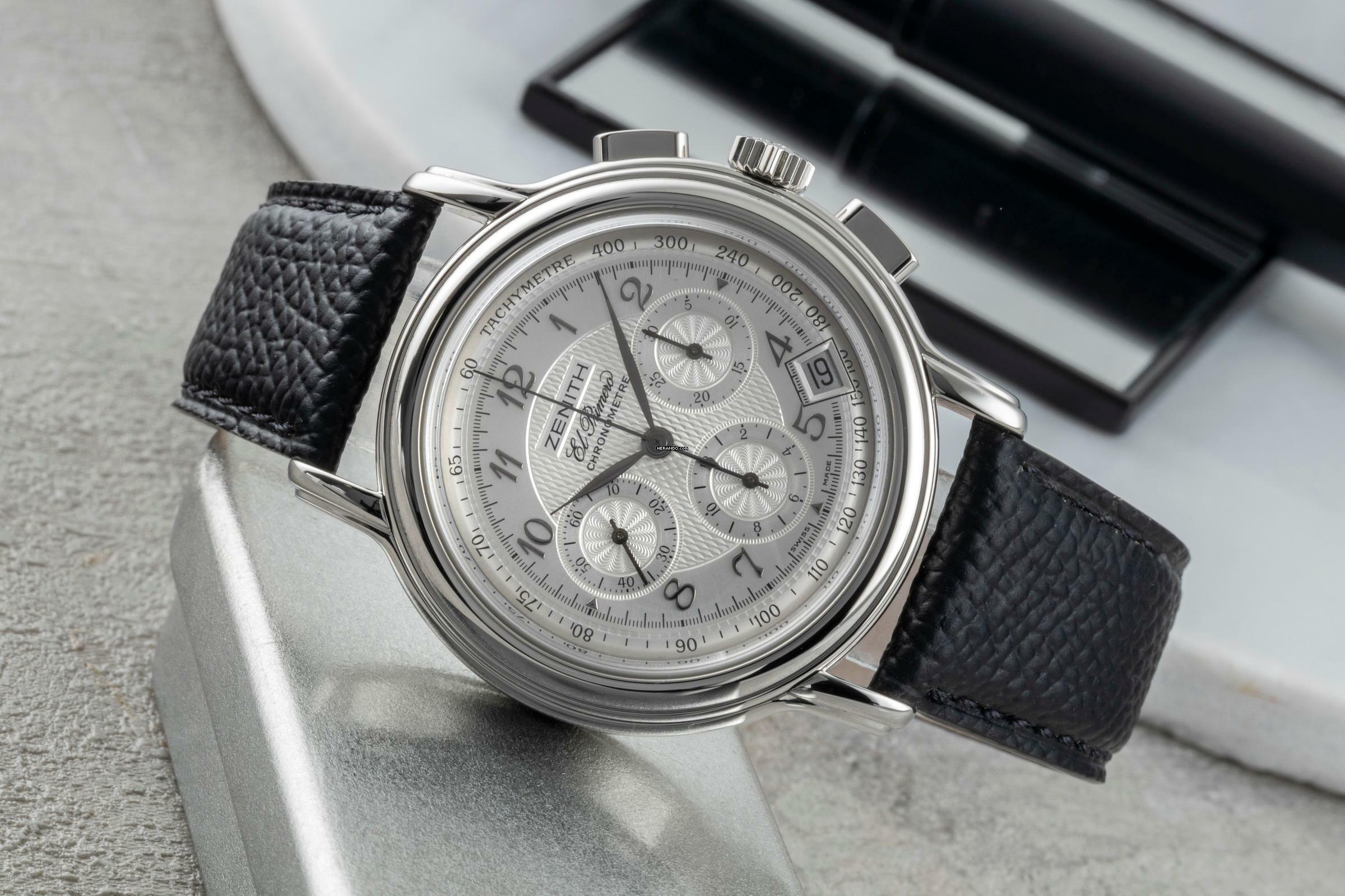 Thumbnail von Zenith El Primero Chronograph Stahl Automatik Herrenuhr Ref. 14/01.0240.400