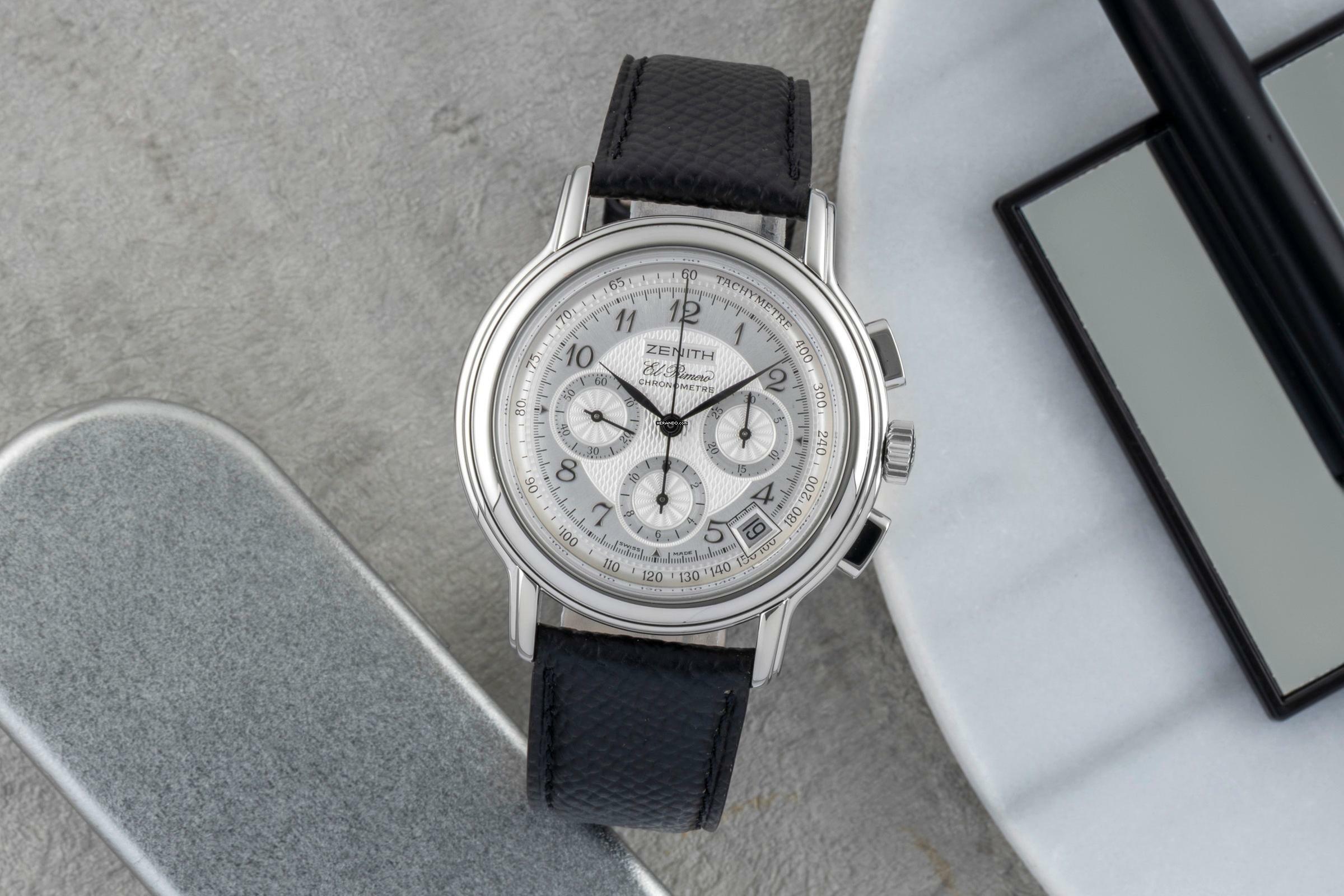 Thumbnail von Zenith El Primero Chronograph Stahl Automatik Herrenuhr Ref. 14/01.0240.400