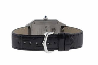 Thumbnail von Cartier Santos Dumont Black Lacquer Handaufzug Herrenuhr Ref. WSSA0046 B&P 2023