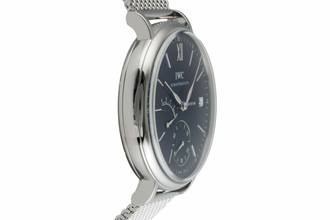 Thumbnail von IWC Portofino Handaufzug Edelstahl Handaufzug Herrenuhr Ref. IW510116 Box & Papiere 2009