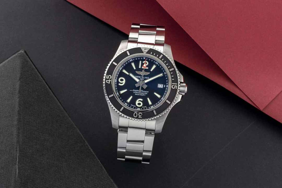  Breitling Superocean 42 Stahl Automatik Herrenuhr Ref A17366021B1A1 B&P 2022 