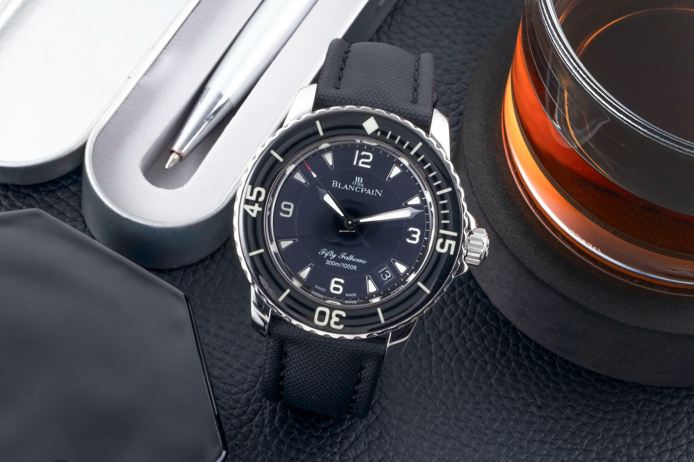 Thumbnail von Blancpain Fifty Fathoms Stahl Automatik Herrenuhr Ref 5015 1130 52A Papiere 2015