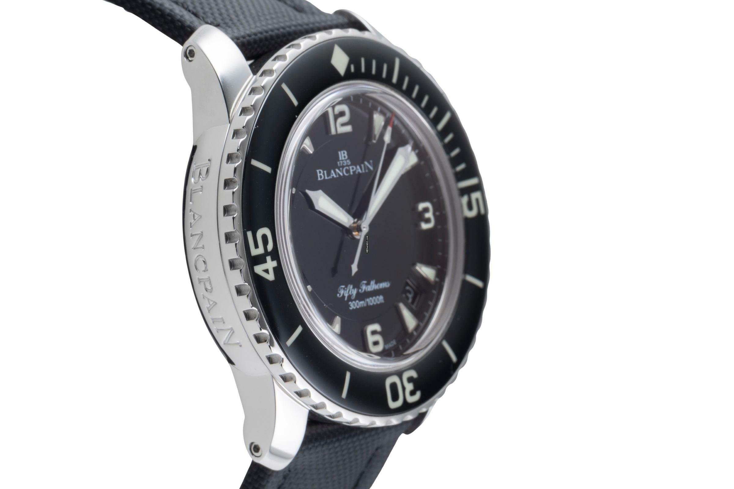 Thumbnail von Blancpain Fifty Fathoms Stahl Automatik Herrenuhr Ref 5015 1130 52A Papiere 2015