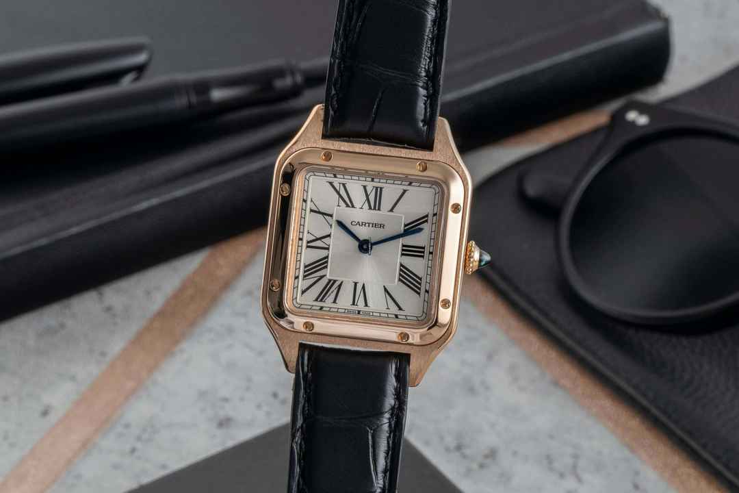  Cartier Santos Dumont 18k Rotgold Quarz Damenuhr WGSA0022 4212 