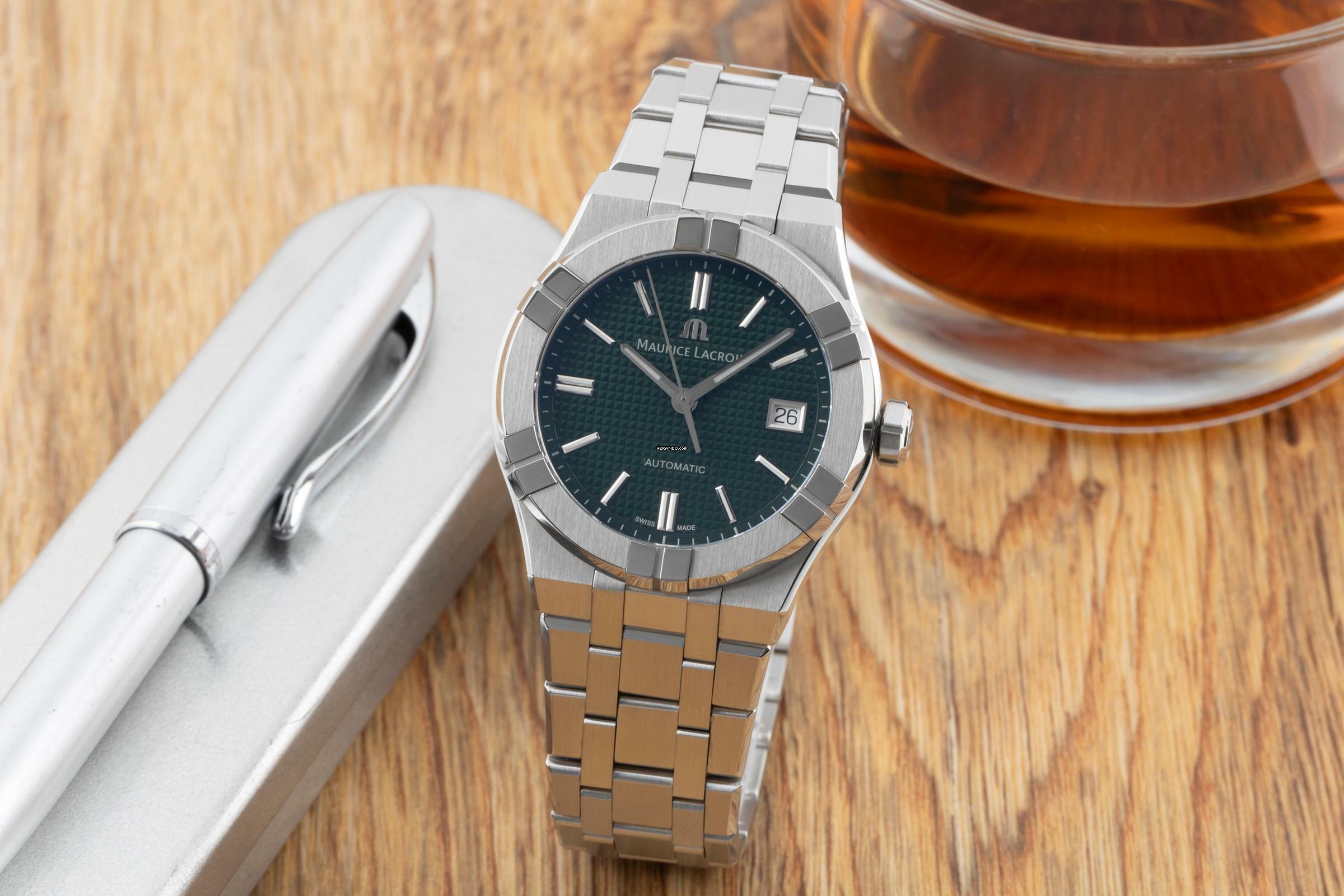 Thumbnail von Maurice Lacroix AIKON Stahl Automatik Herrenuhr Ref AI 6007-SS002-630-1 B&P 2025