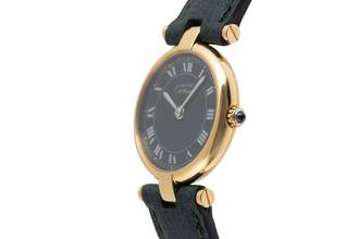 Thumbnail von Cartier Vendome must de Cartier Vendome SM 925 Silber vergoldet Damenuhr Ref. 84978913